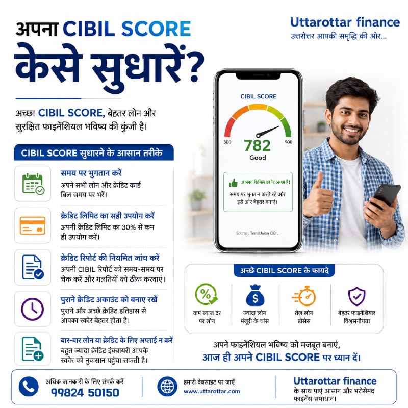 CIBIL Score कैसे सुधारे: 15 आसान तरीके